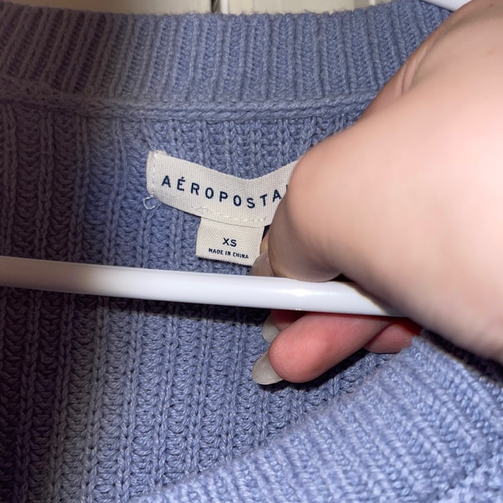AÉROPOSTALE  Cropped blue sweatshirt XS